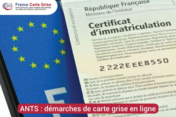 Carte Grise ANTS - Agence Nationale des Titres Sécurisés