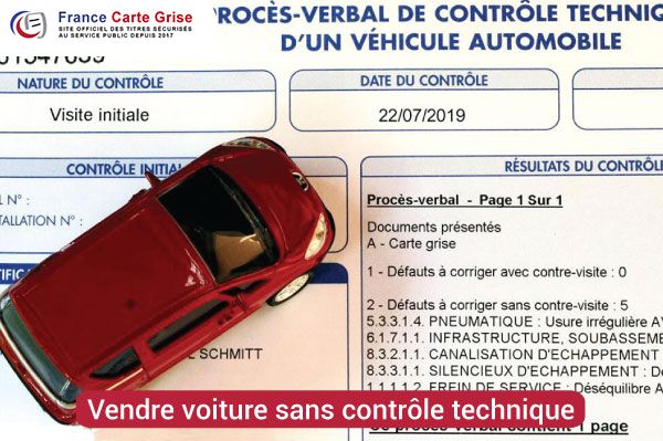 Peut-on vendre une voiture d’occasion sans contrôle technique ?