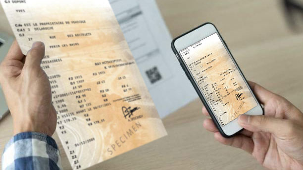 Envoi de documents numérisés pour dossier de carte grise